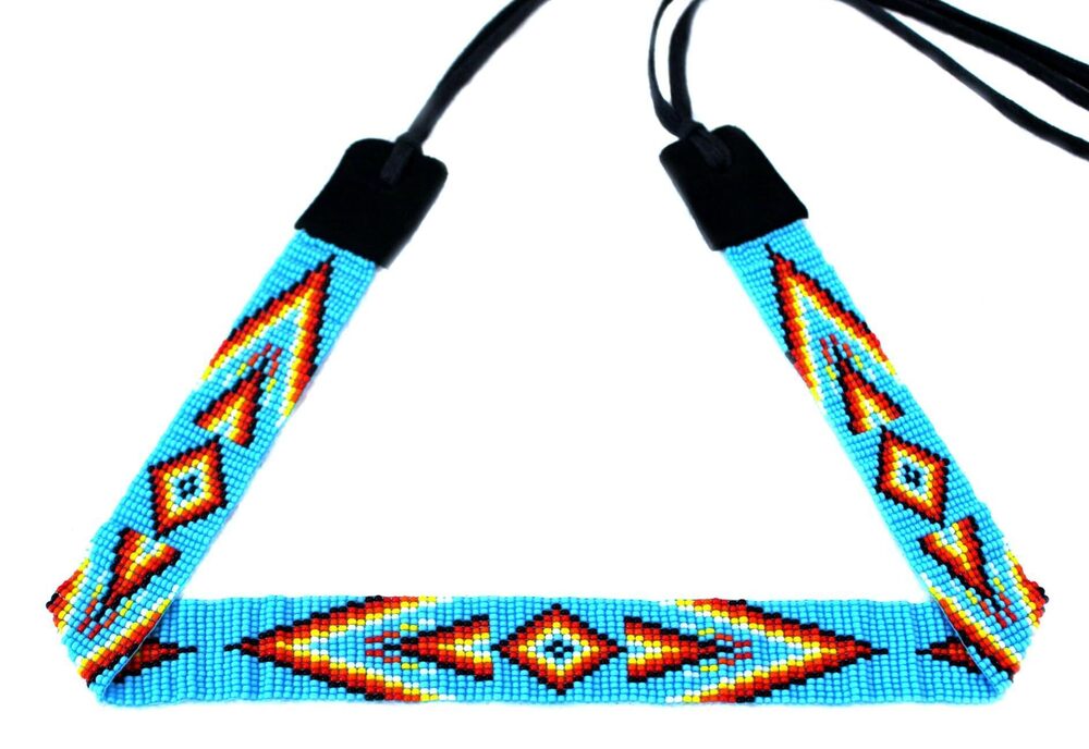 7058 Beaded Hatband Native American Style Southwestern Cowboy Hat Band